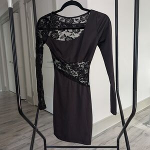 Elegant Black Lace Dress